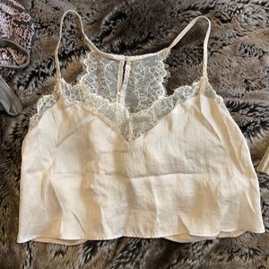 Lace and silk free people top